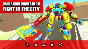 Humanoid Robot Hero City Fight Affiche