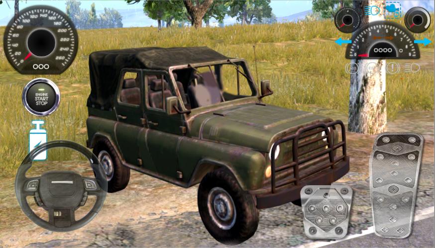 old uaz jeep driving simulator for