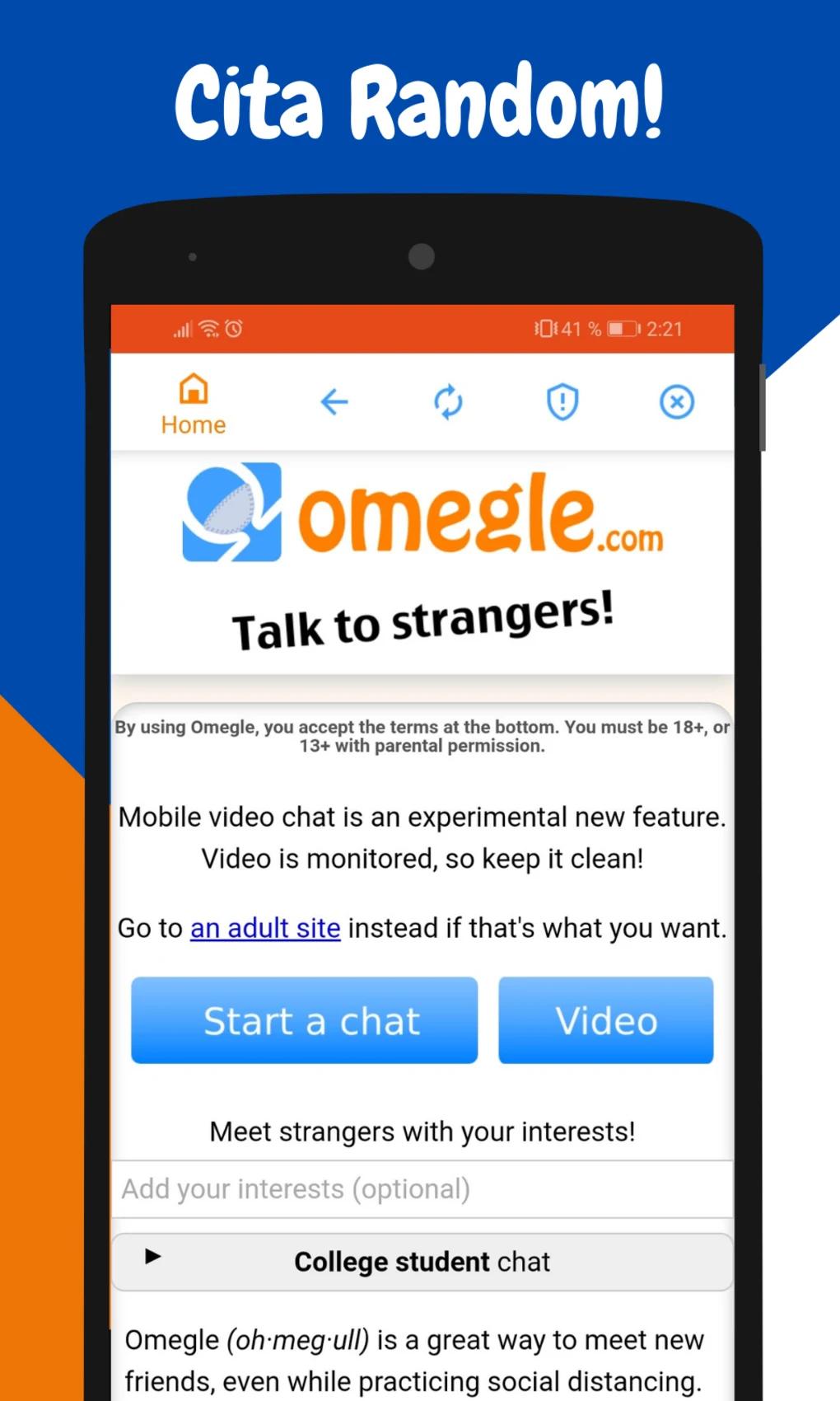 Omegle: Talk To Strangers APK Download for Android - Latest Version