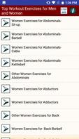 Top Workout Exercises for Men and Women capture d'écran 1