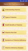 Poster Vitamin rich Food Source guide