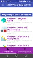 Class 11 Physics Study Materials & Notes 2019-poster