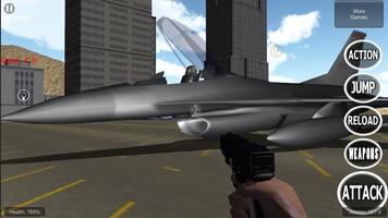 Jet Plane 3D Flying Simulator Affiche