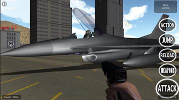 Jet Plane 3D Flying Simulator постер