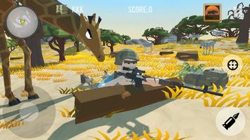 Hunting: Safari - Polygon Game ภาพหน้าจอ 1