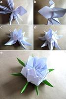 Tutorial de Origami Paper Flower captura de pantalla 2