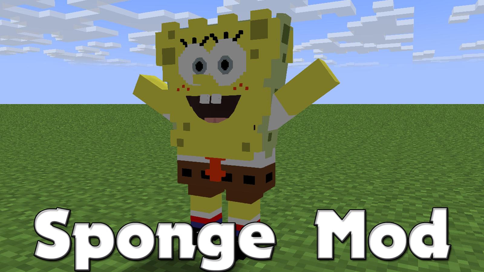 Спанч Боб мод на майнкрафт. Sponge mods