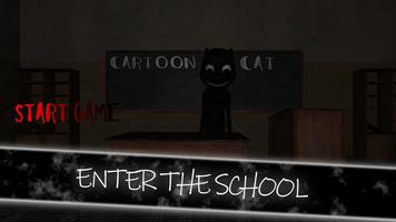 Cartoon Cat School Affiche