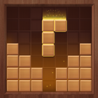 Puzzle de blocs de bois icône