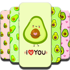 Cute Avocado Wallpaper simgesi