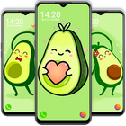 Avocado-Hintergründe Zeichen