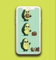 Cute Avocado Wallpaper poster