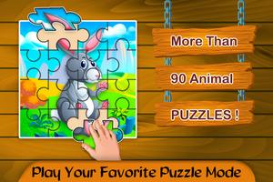 Puzzle Kids Animal Shape And Jigsaw Puzzle Plakat