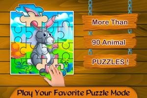 Puzzle Kids Animal Shape And Jigsaw Puzzle पोस्टर