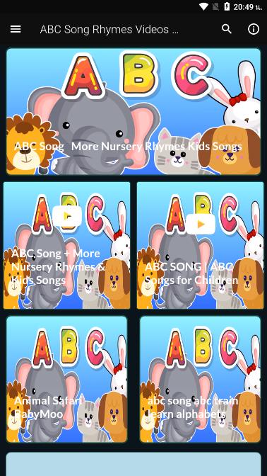 ABC Song Rhymes Phonics Videos Learning APK pour Android Télécharger ABC Song Rhymes Phonics Videos Learning APK pour Android Télécharger