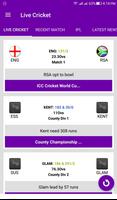 1 Schermata partita live di cricket TV e punteggio live