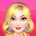 College Princess Makeup- Hair saloon dress up game icône