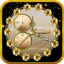 Gold Digital Clock Widget APK