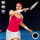 Permainan badminton tenis 3D ikon