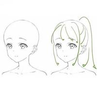 Wie man Anime-Haare zeichnet Plakat