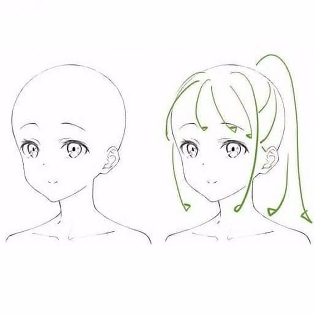 How to Draw a Manga Girl with Short Hair (3/4 View)