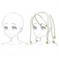 How to draw anime hair screenshot 2