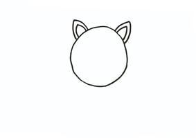 Zeichne eine Cartoon-Katze Plakat