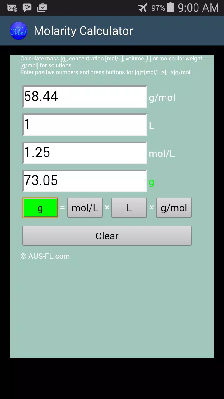Molarity Calculator APK for Android Download