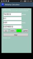 Molarity Calculator ảnh chụp màn hình 1