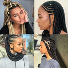 Coiffure Africaine Tresse icône