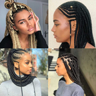African Braid Hair Style icon
