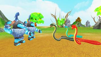 Snake vs Anaconda Family Game ảnh chụp màn hình 3
