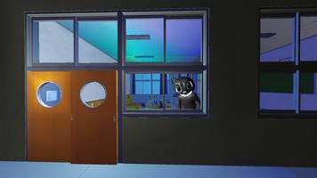 Escape Horror Cartoon cat Game Plakat