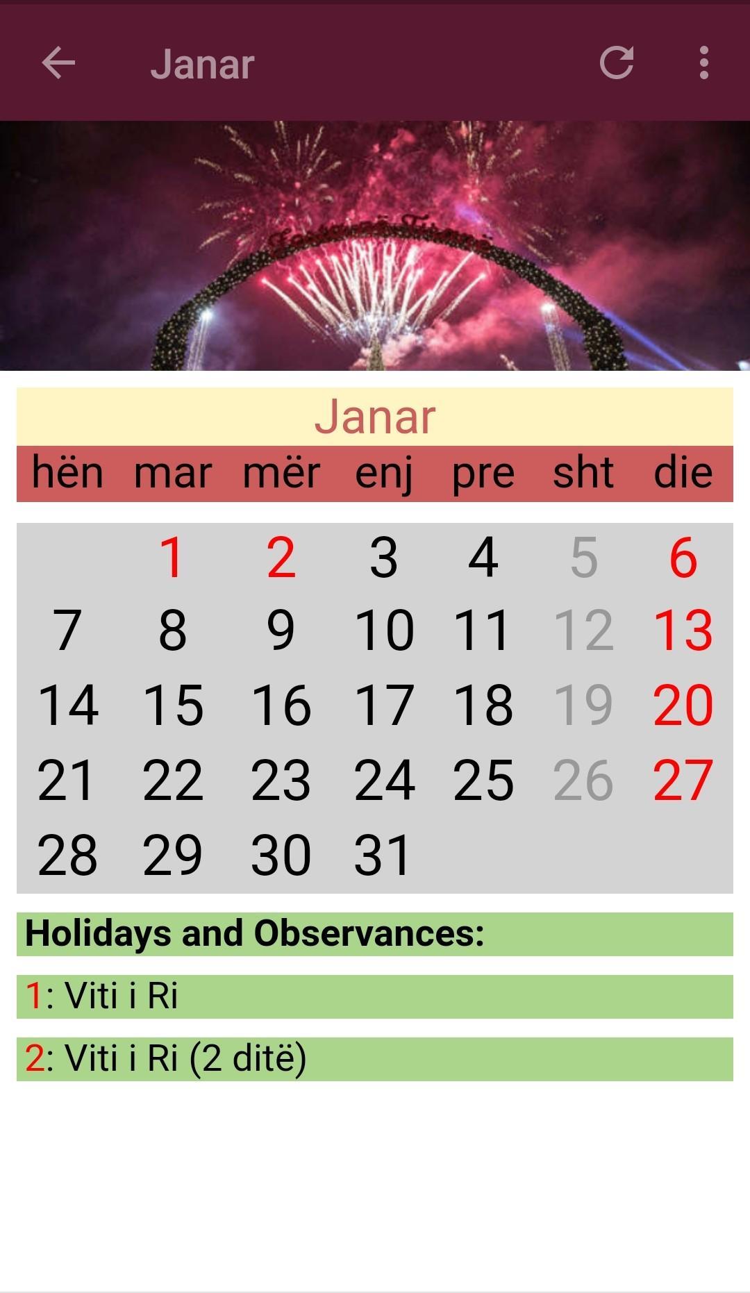 Albania Calendar 2020 APK for Android Download