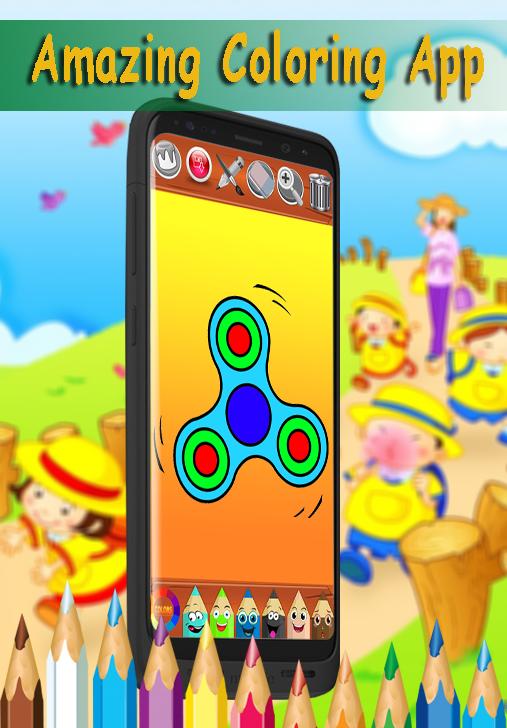 fidget spinner coloring book  drawing game for android