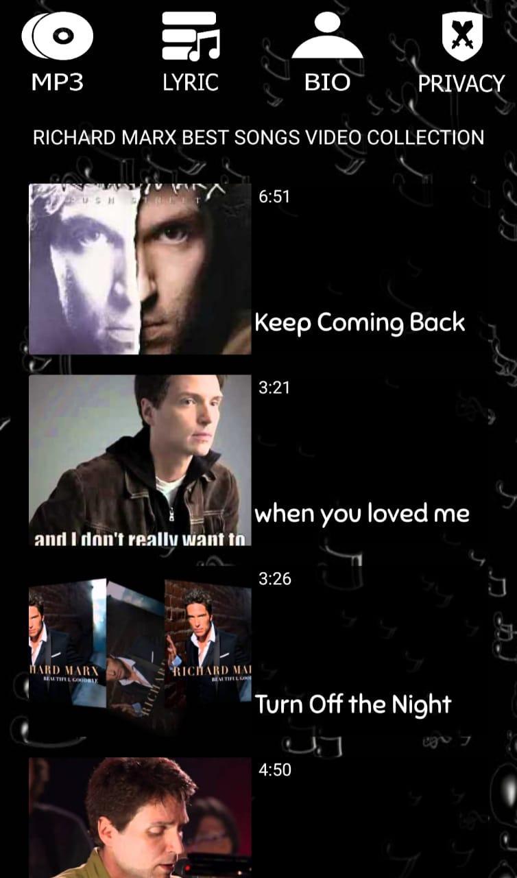RIchard Marx Songs, Video, Mp3 & Liric for Android - APK Download