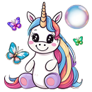 Unicorn Catch Butterfly Bubble aplikacja