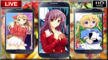 Cute Girls Anime Wallpapers Live HD 截图 1