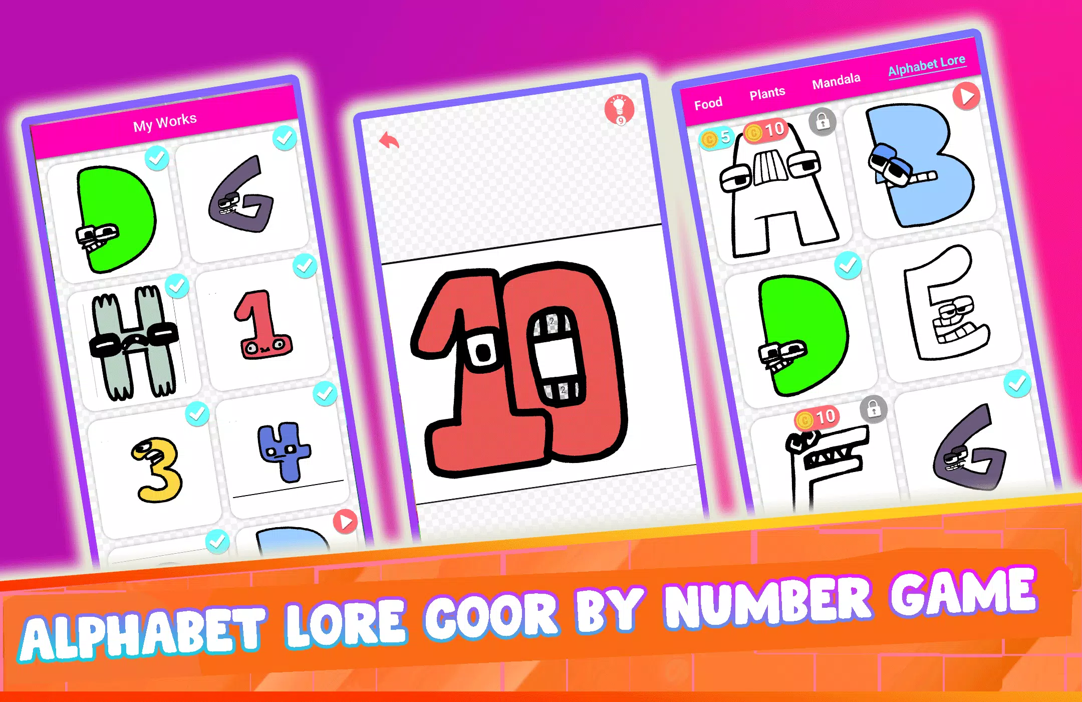 Download do APK de Alphabet Lore Numbers Coloring para Android