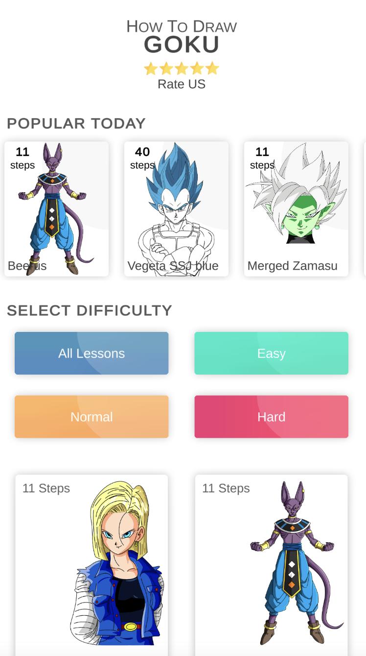 Descarga de APK de Cómo dibujar Goku paso a paso para Android Descarga de APK de Cómo dibujar Goku paso a paso para Android