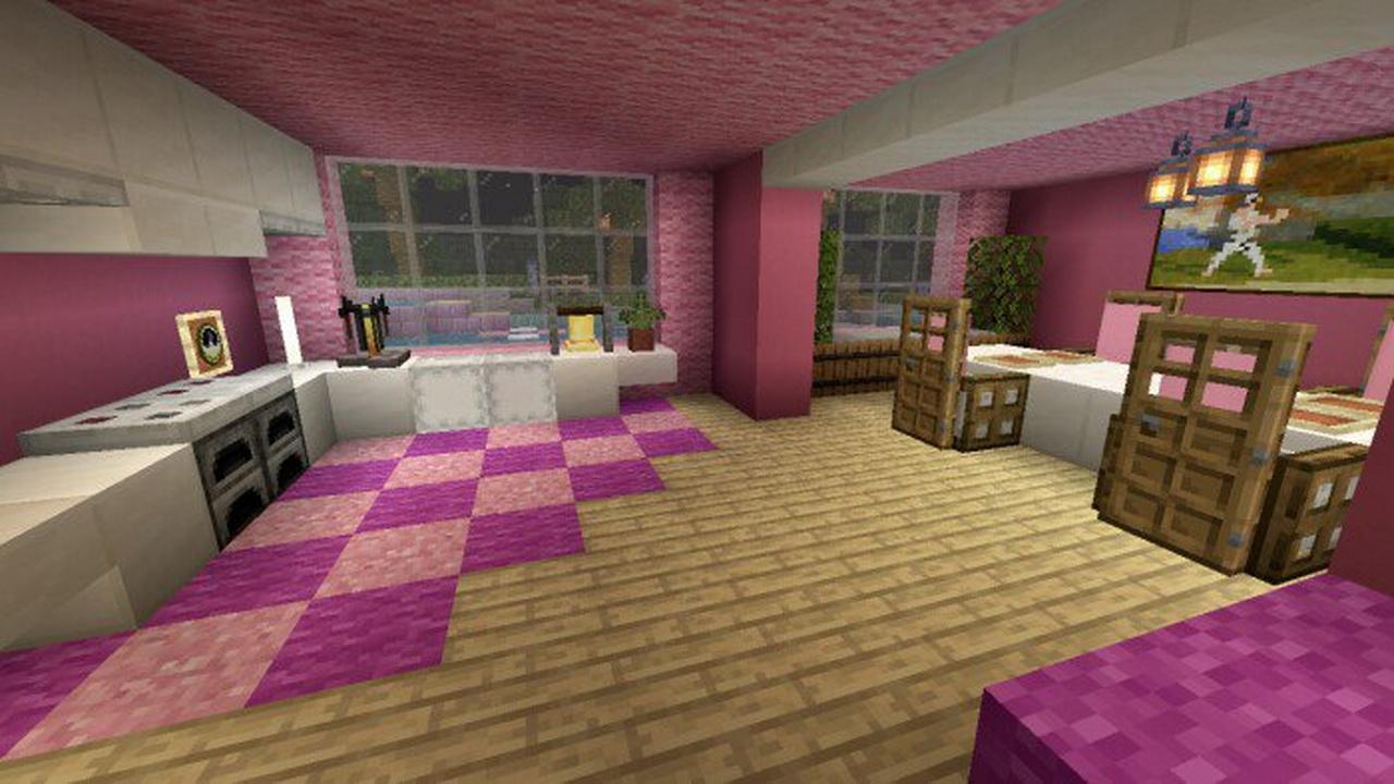 Розовая комната в МАЙНКРАФТЕ