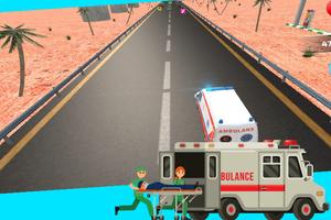 Ambulance rush : Rescue bus run racing speed car capture d'écran 2