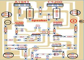 Amplifier circuit board diagram পোস্টার