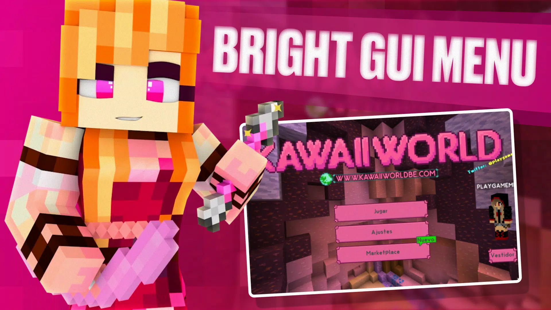 Download Kawaii World for Minecraft PE android on PC