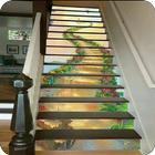 3D-Treppen-Tapeten-Design Zeichen