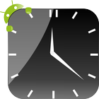 Widget cristal Horloge Noire icône