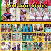 Styles d'Ankara et de dentelle Affiche