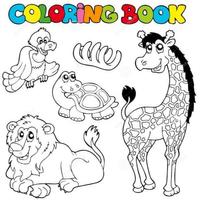 Animal Coloring Book Affiche