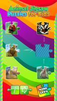 Puzzle de Animales Para Niños Poster