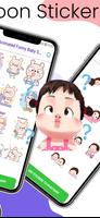 Animated Funny Baby Stickers Affiche